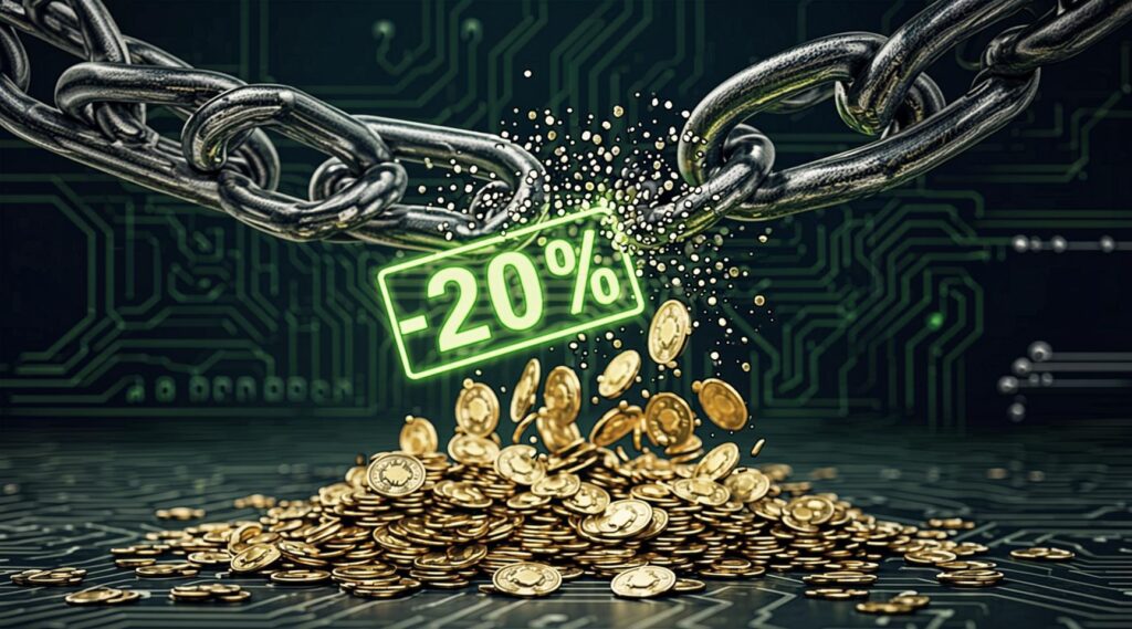 Conceptual art representing the 20 percent trading fee discount and USDT savings on Bitget